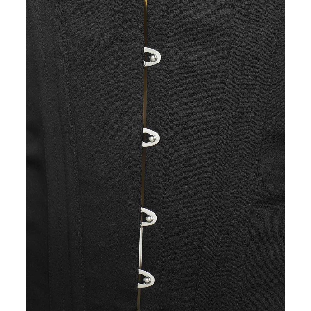 Moschino Mouwloze top met vetersluiting Black Dames