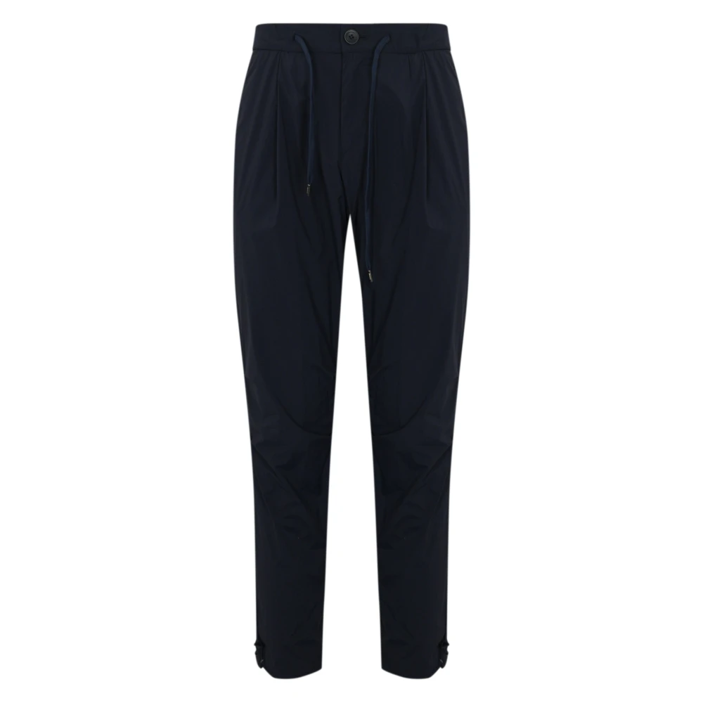 Herno Blauwe technische broek met verstelbare taille Blue Heren