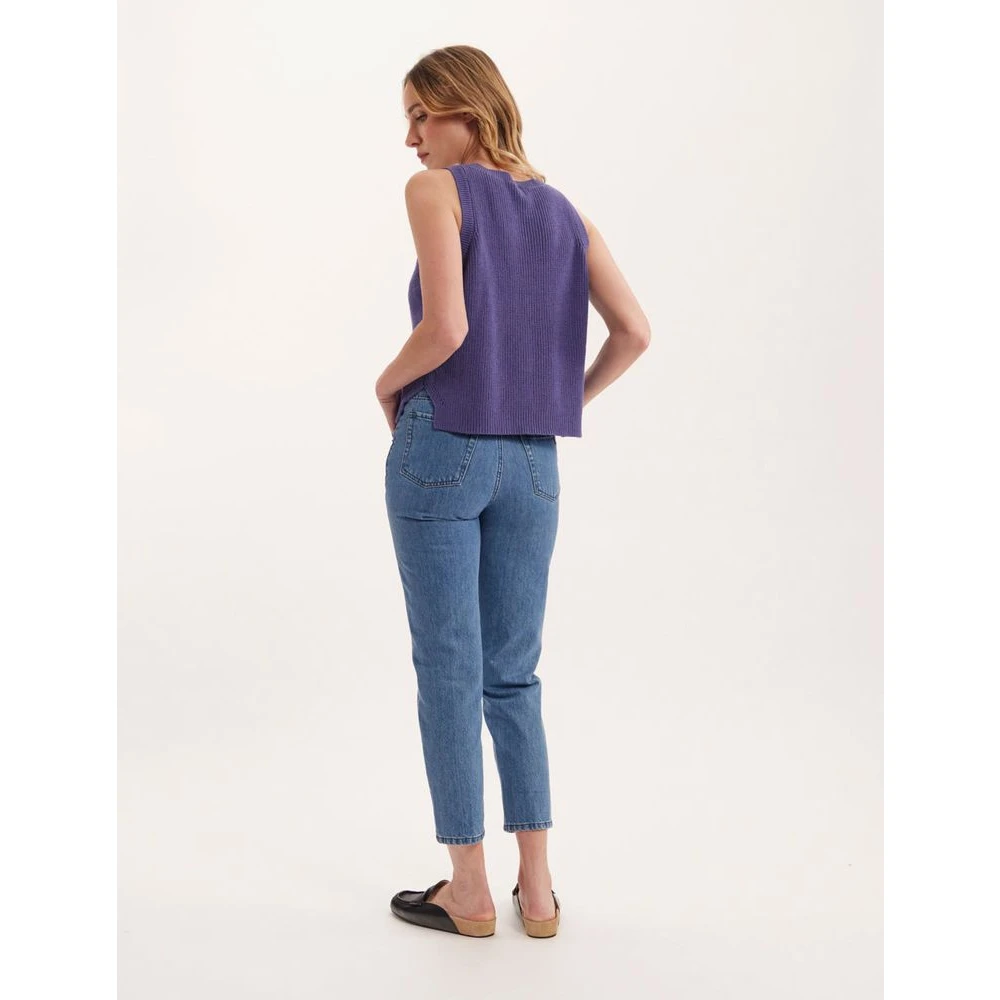 Ines De La Fressange Paris Agatha paarse mouwloze trui Purple Dames