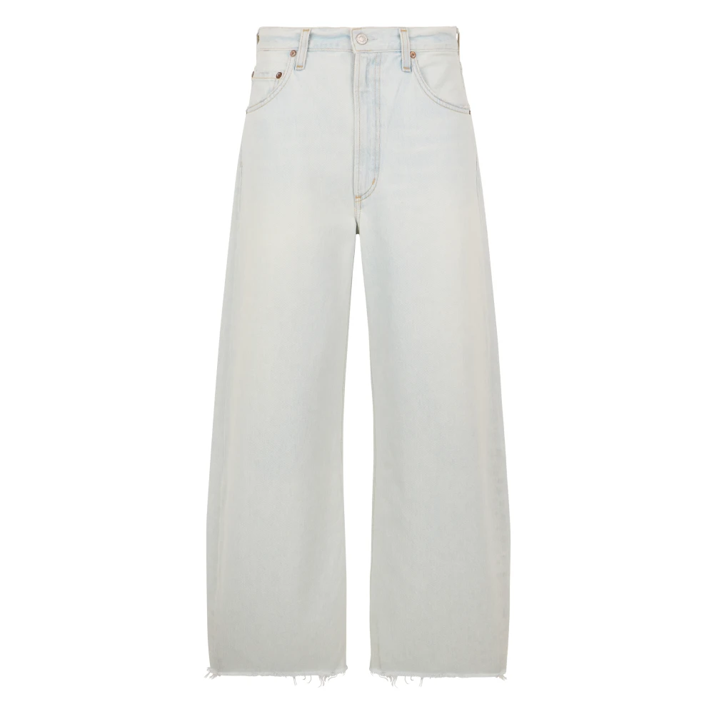 Agolde Women's Blue Loose Fit Jeans, W28, Low Curve Fray Jean