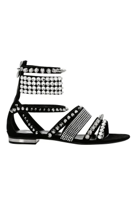 Suede Sandals Flat Studs