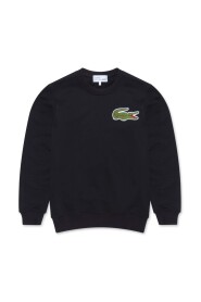 Zwart Logo-Patch Katoenen Sweatshirt
