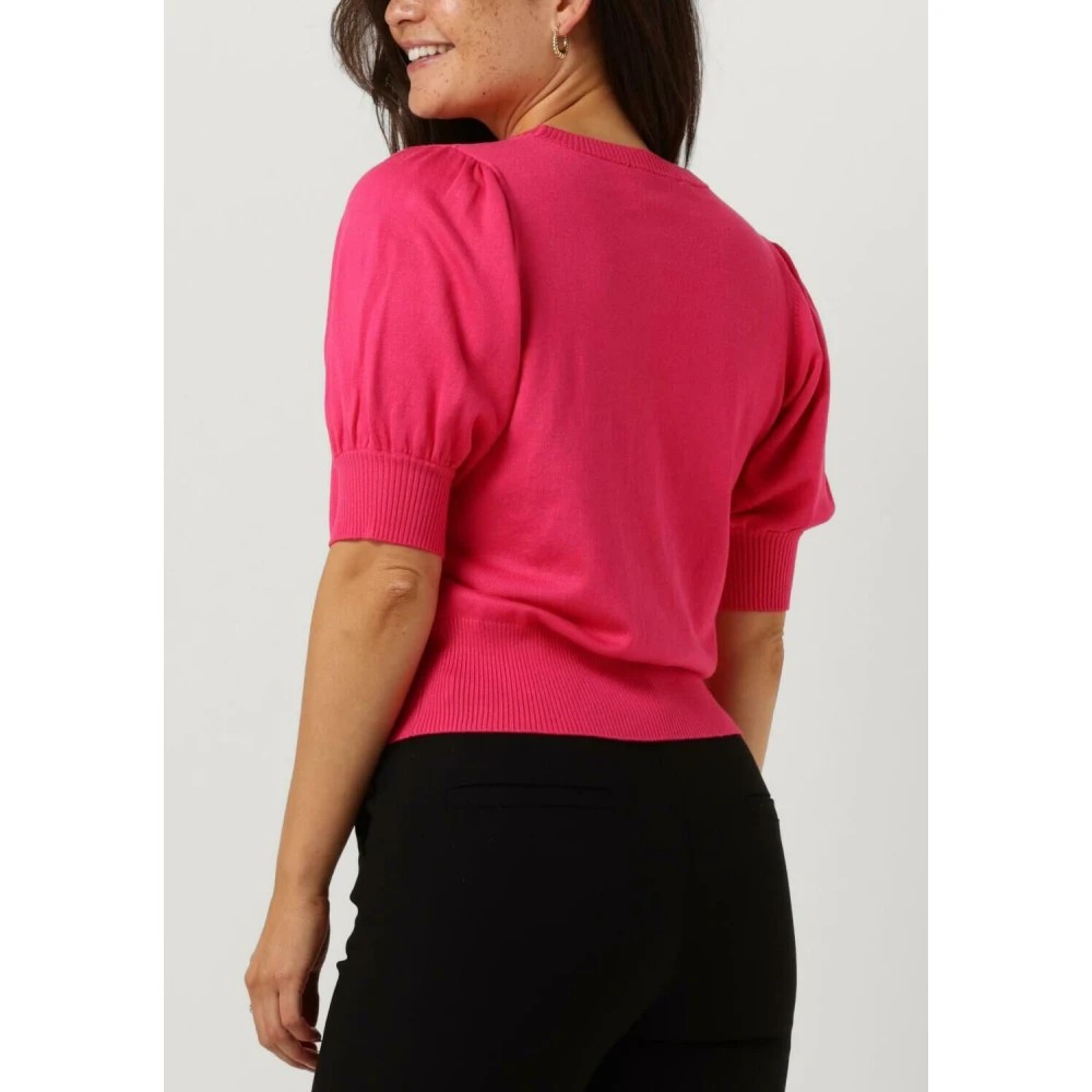 Minus Gebreide Tee voor vrouwen casual stijl Brown Dames