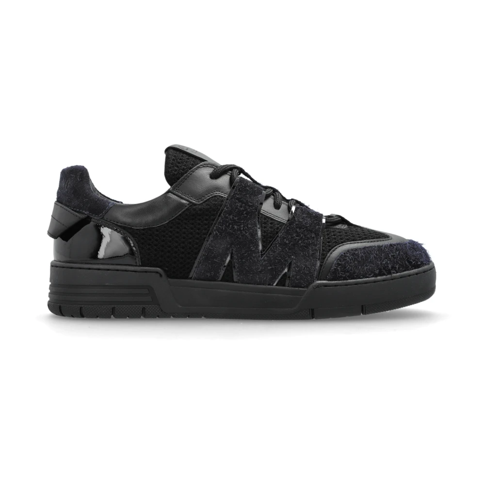 Moschino Mesh Kalfsleer en Suède Sneakers Heren Schoenen Zwart