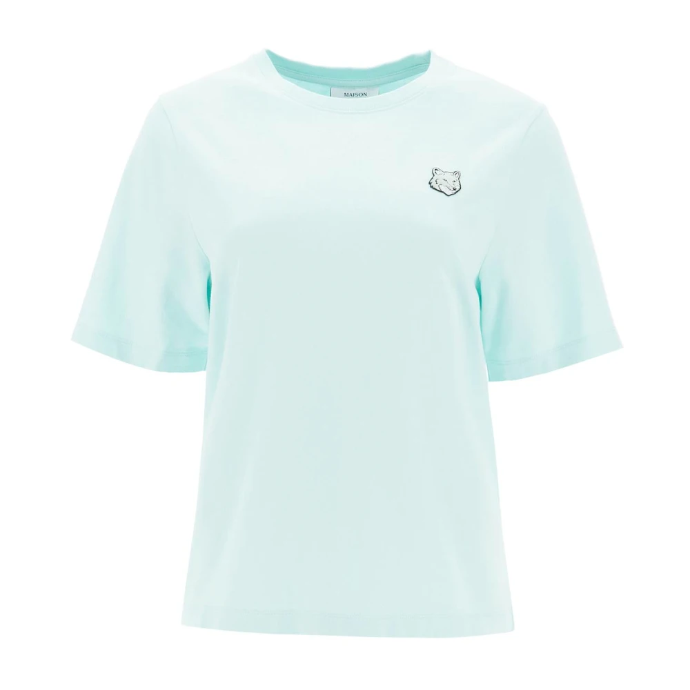 Maison Kitsuné Gedurfd Fox Head T-shirt Blue Dames