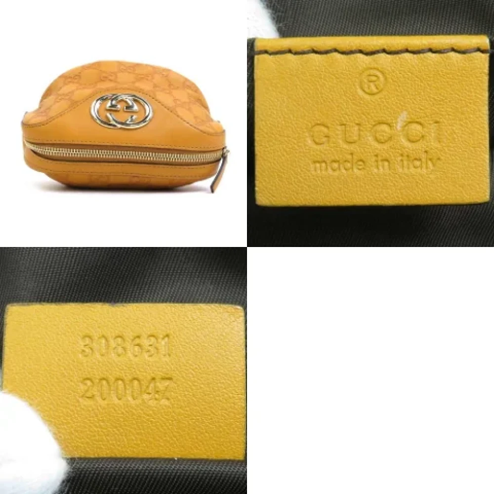 Gucci Vintage Pre-owned Leather clutches Brown Dames