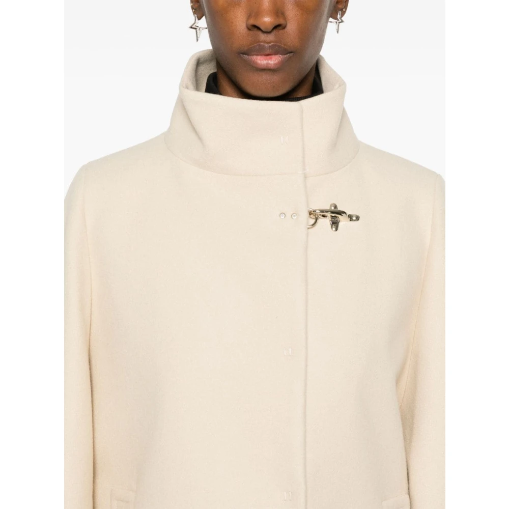 Fay Witte Wollen Jas White Dames