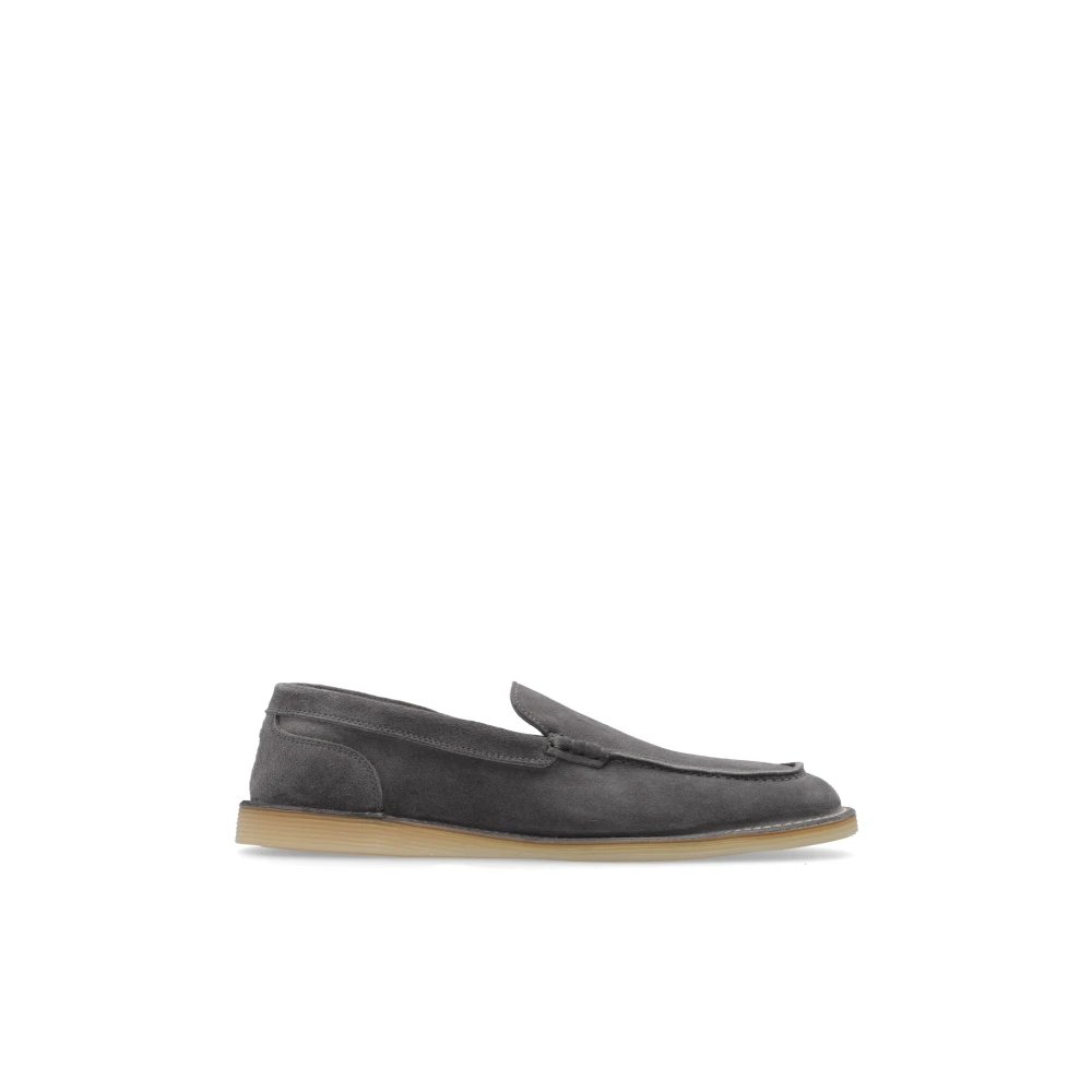 Dolce & Gabbana Men's Gray Loafers, 6 Uk, Leather Shoes