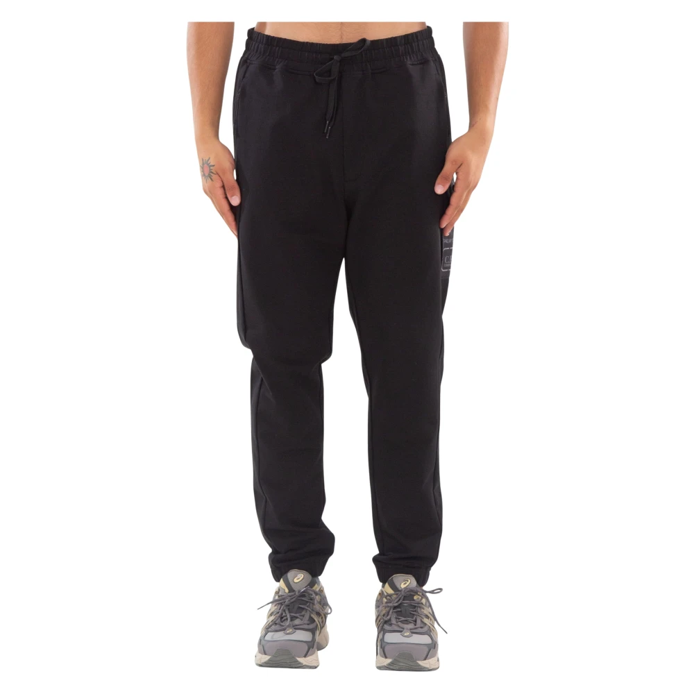 C.P. Company Fleece Mixed Sweatpants Black Heren