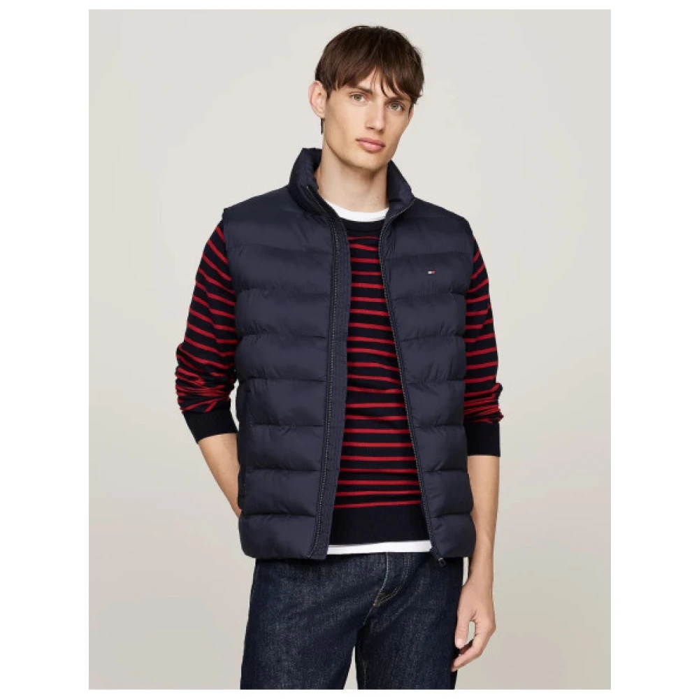 Tommy Hilfiger Gewatteerd mouwloos pufferjack Blue Heren