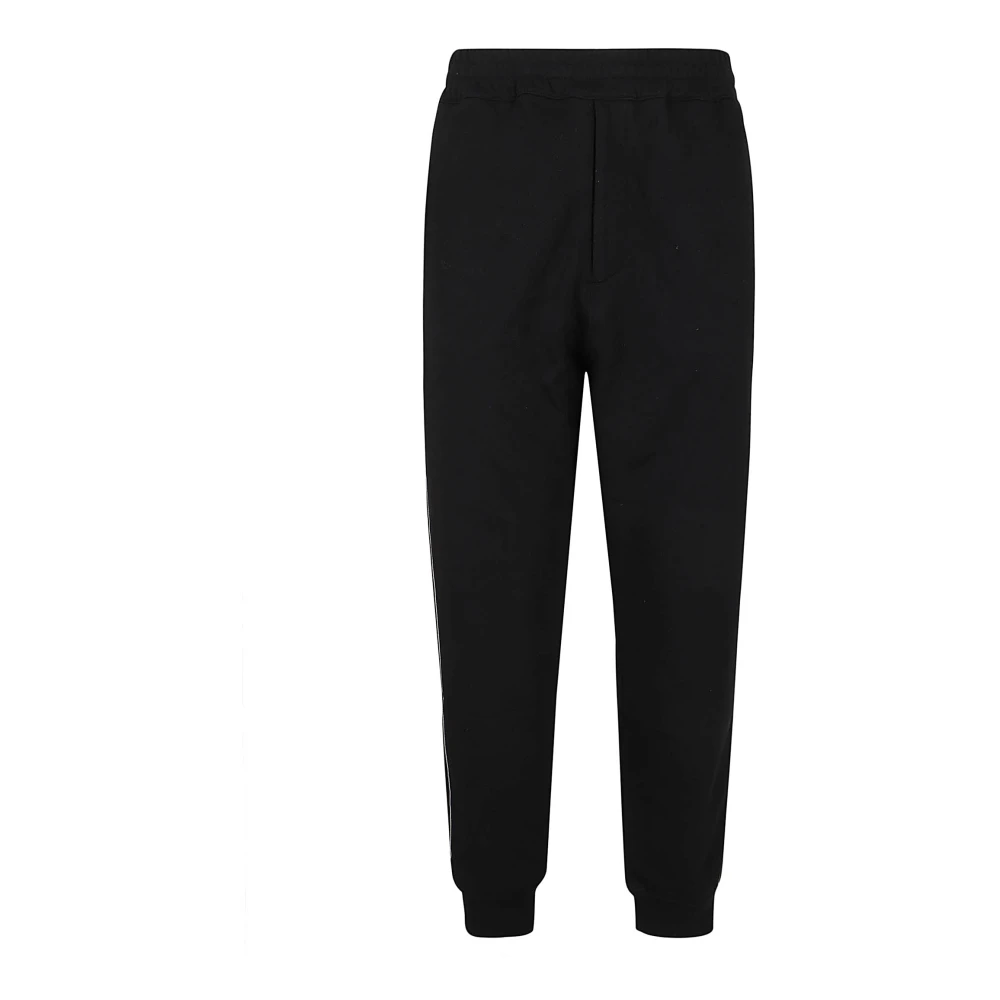 Alexander mcqueen Zwarte Katoenen Jogger Broek Aw24 Black Heren