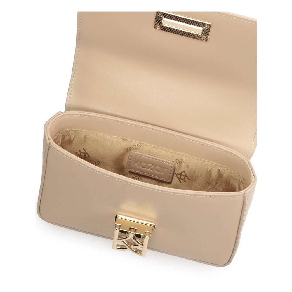 Kazar Kleine handtas aan een brede band met ketting Beige Dames