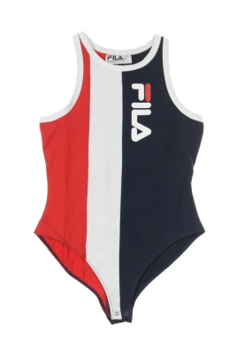 Kontrastbindande Peacoat Bodysuit för kvinnor