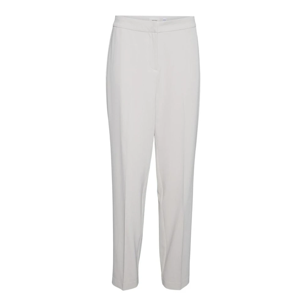 Vero Moda Losse Tapered Broek in Zilveren Voering Beige Dames