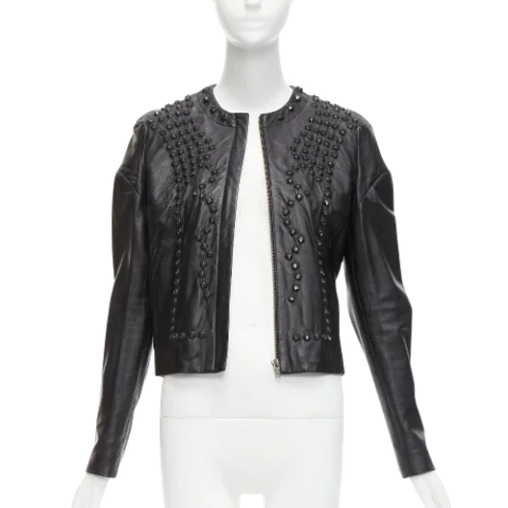 Givenchy Pre-owned Leather outerwear Black Dames