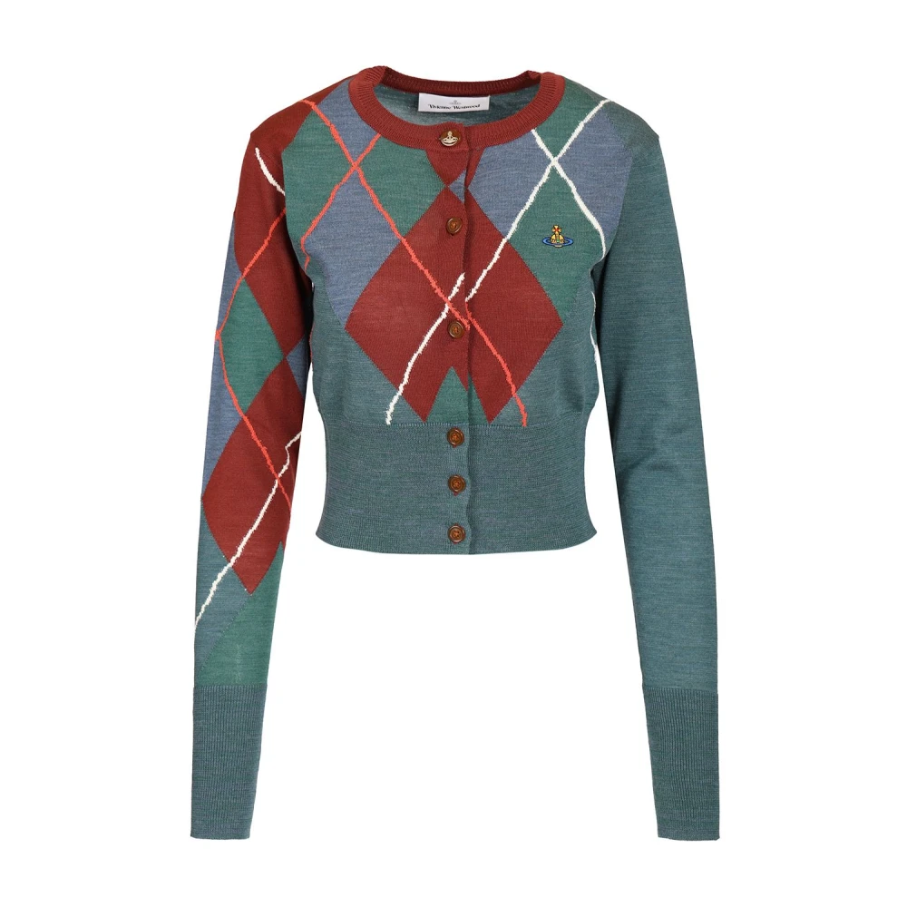 Vivienne Westwood Argyle Cardigan - Female - Cardigans - Multicolor - M - Knitwear