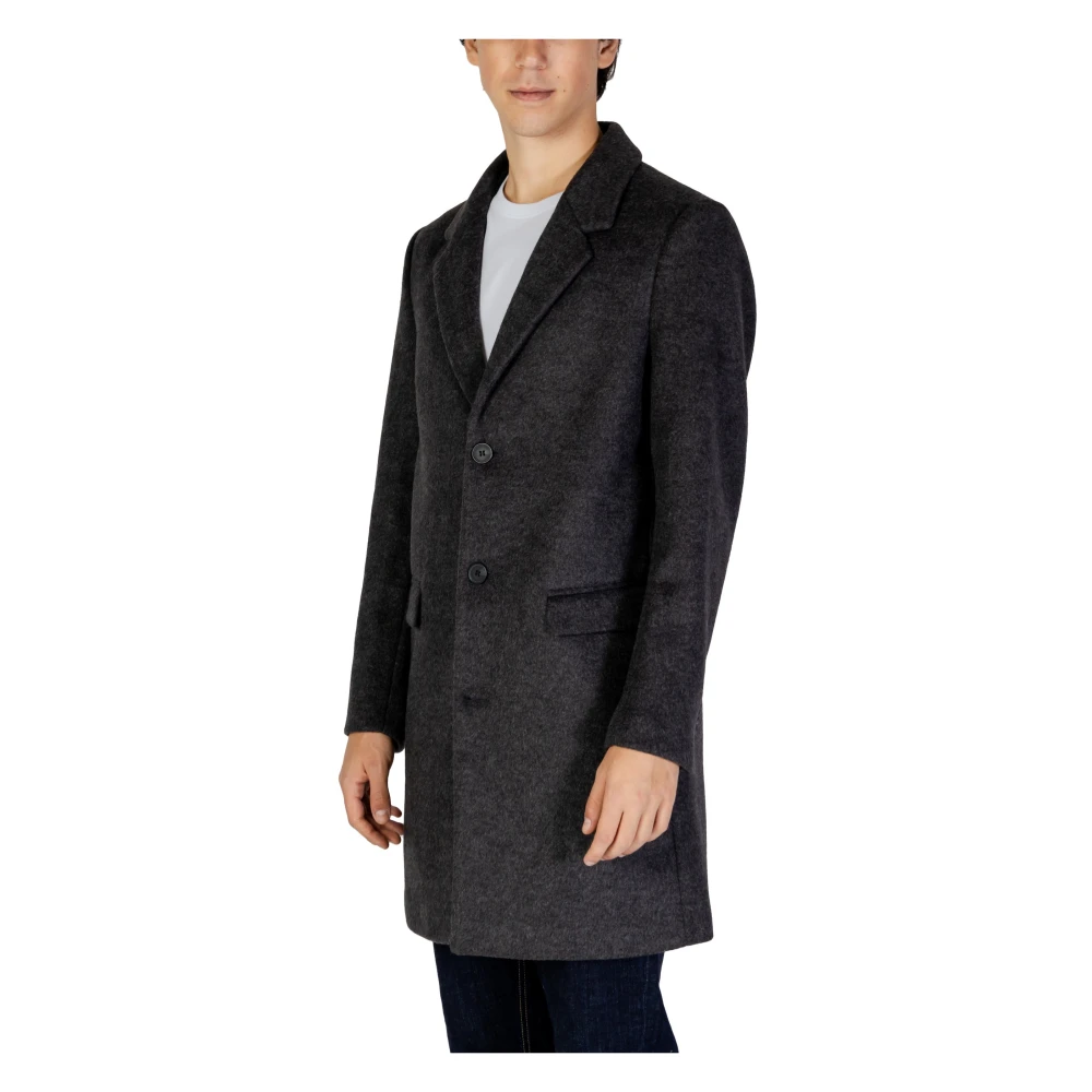 Antony Morato Grijze Geknoopte Jas Herfst Winter Stijl Gray Heren