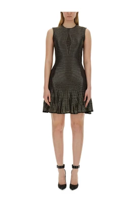 Metallic Knit Mini Dress