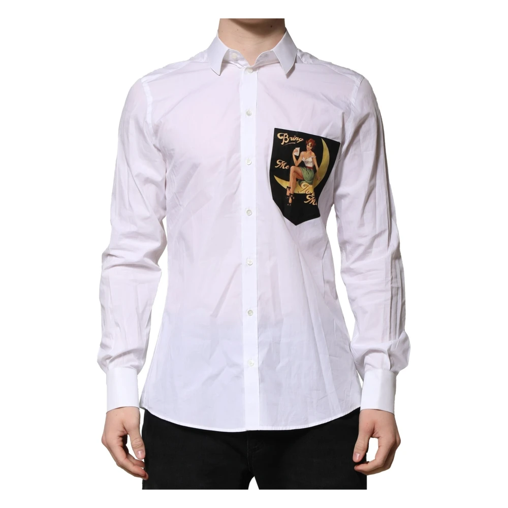 Dolce & Gabbana Men's White Martini Formal Shirt