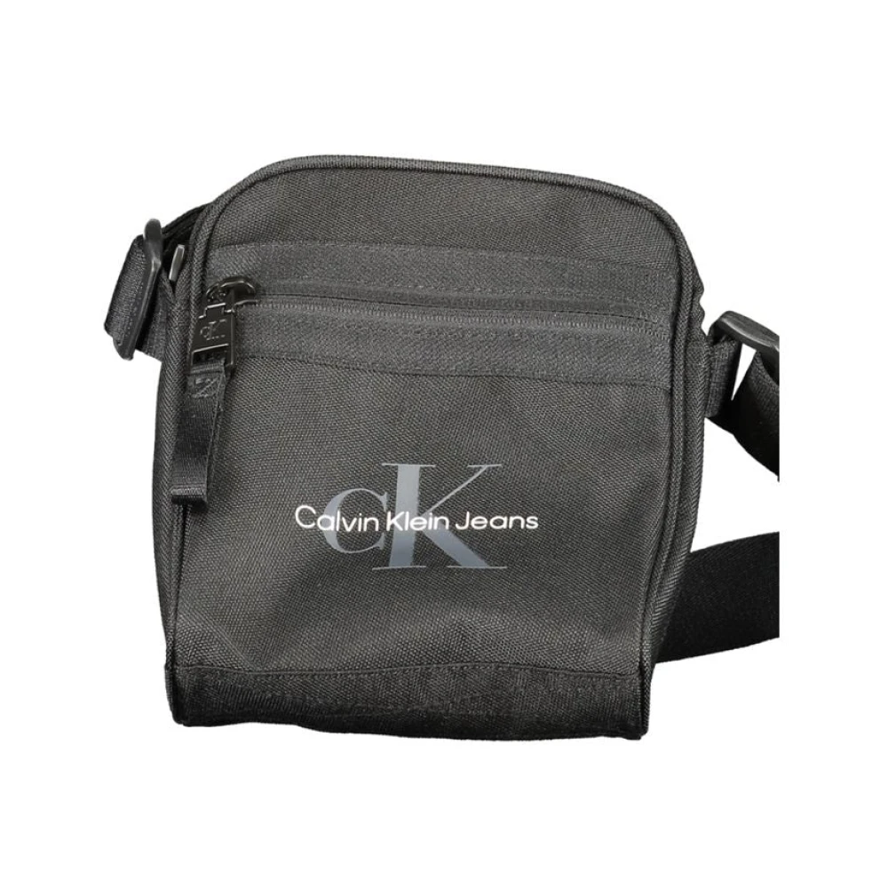 Calvin Klein Zwarte Polyester Heren Schoudertas Black Unisex
