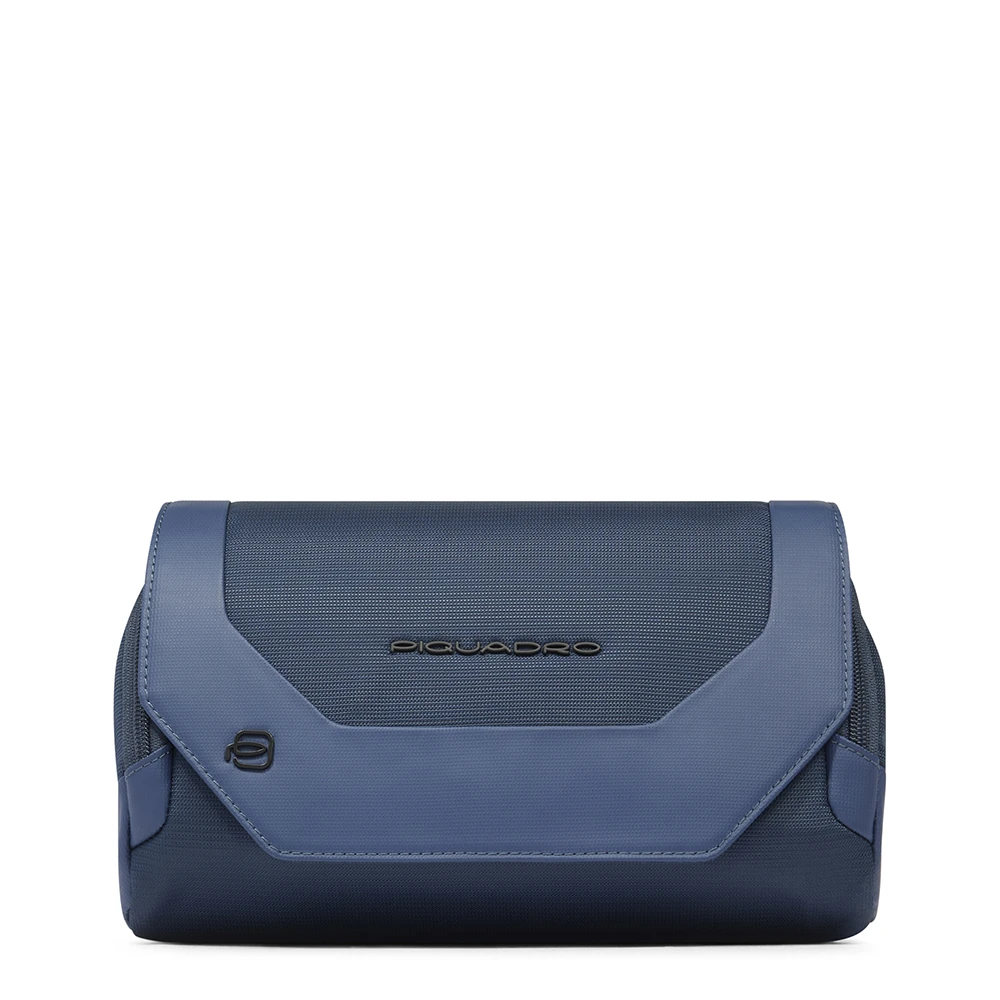 Piquadro Unisex Bleu Sacs, Taille: One Size Sac Banane En Tissu Et Cuir