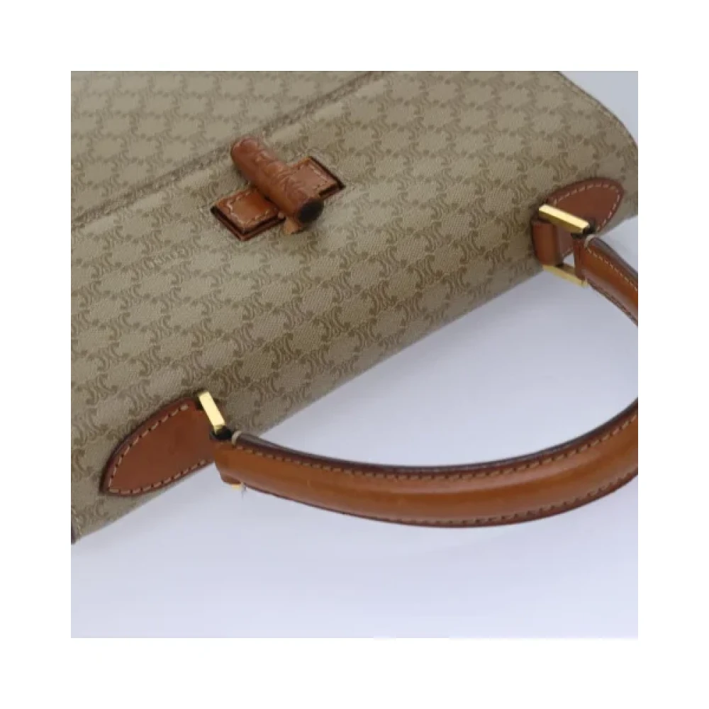 Celine Vintage Pre-owned Canvas handbags Beige Dames