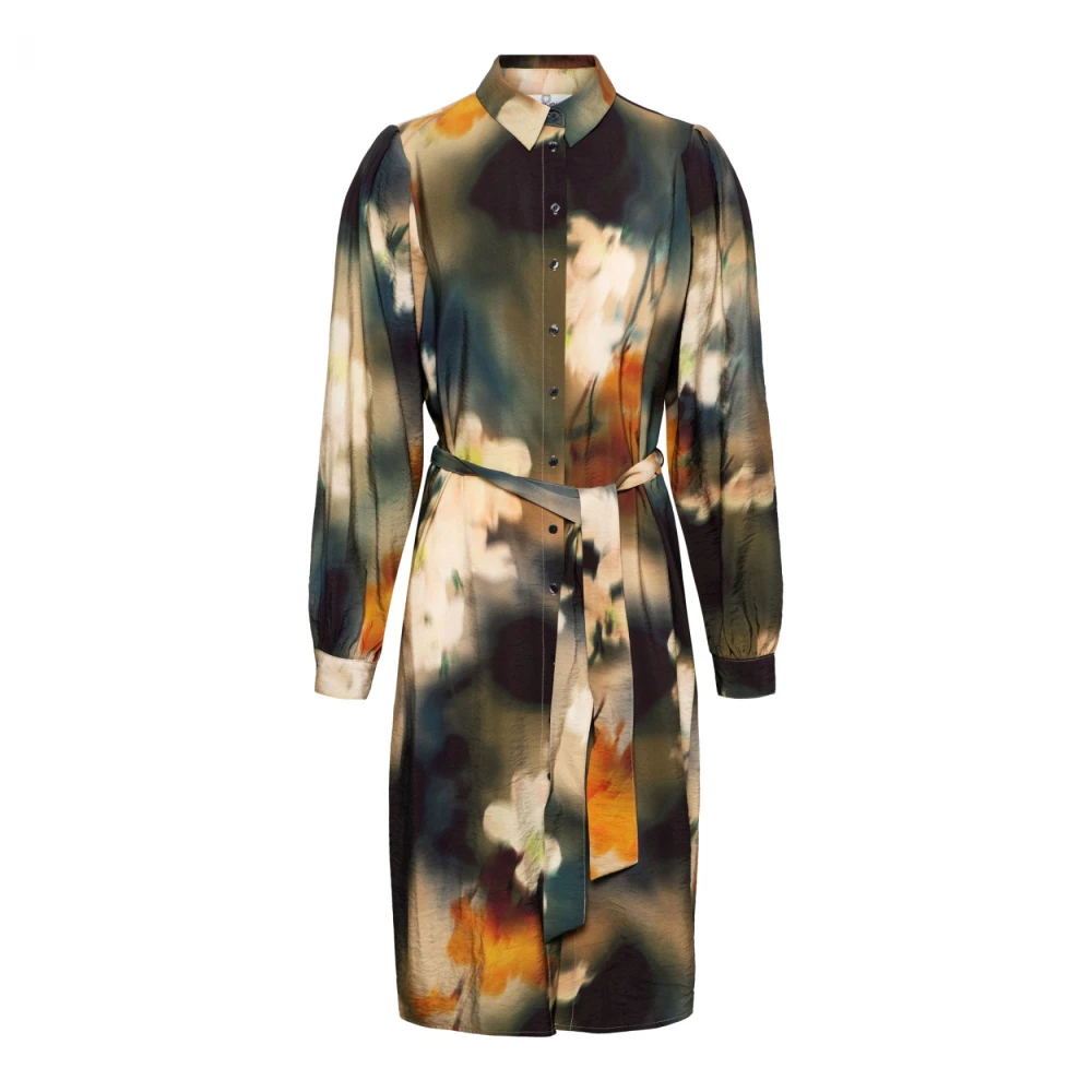 &Co Woman Zomerjurk met knoopsluiting Lichtblauw Multicolor Dames