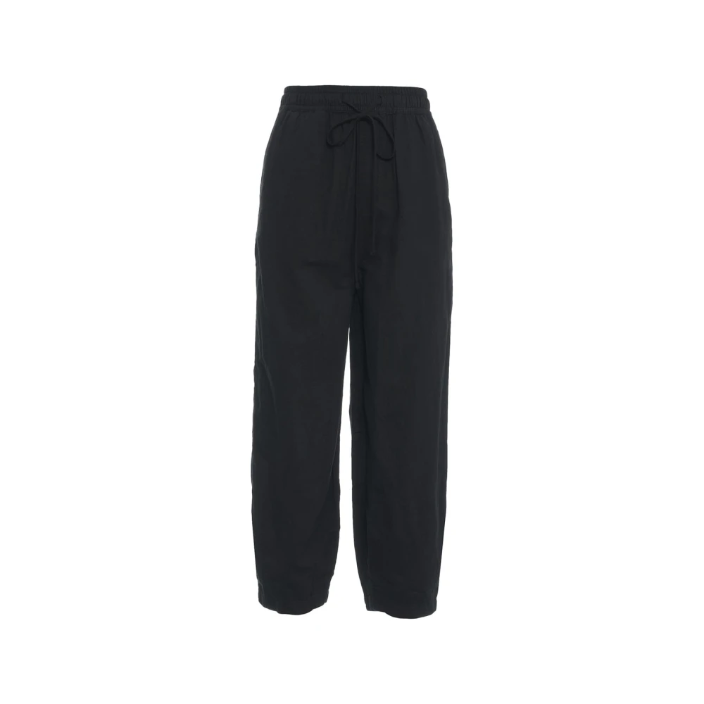 Thom Krom Zwarte Linnen Elastische Taille Broek Black Dames