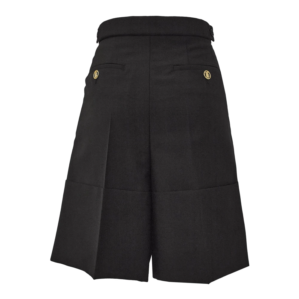 Burberry Zwarte Mohair Shorts Black Heren