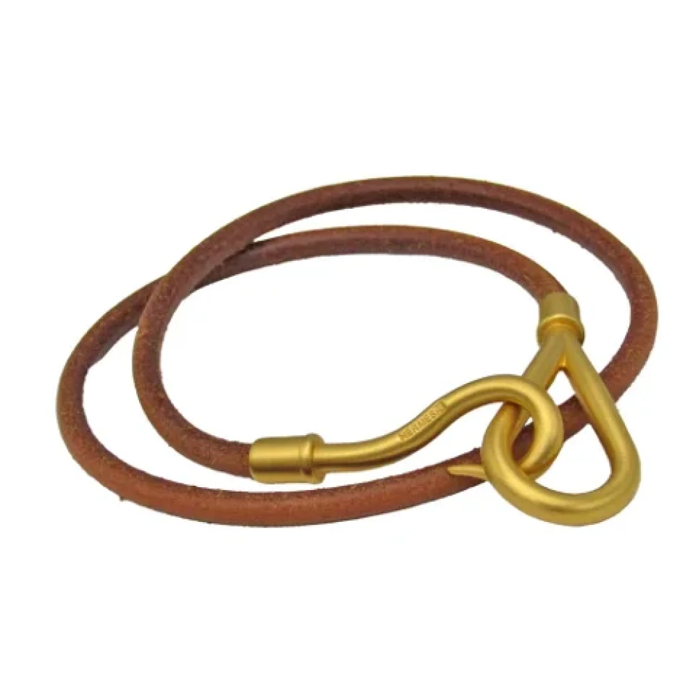 Hermès Vintage Pre-owned Leather bracelets Brown Dames