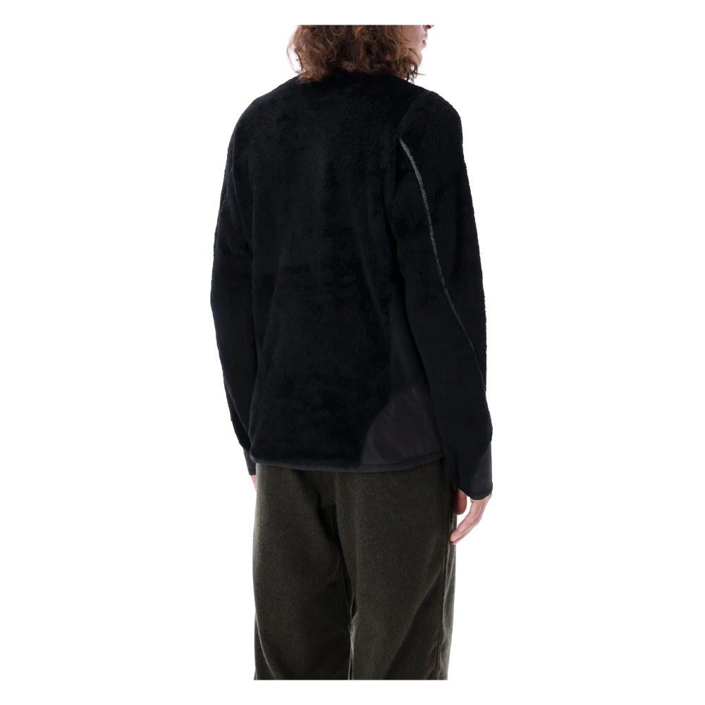 And Wander Zwarte Fleecejas Buitenkleding Aw24 Black Heren