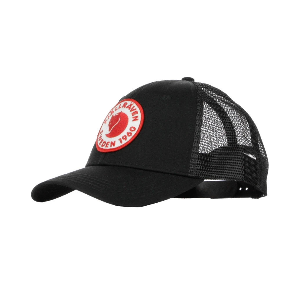 Fjällräven Gebogen klep pet met zwart logo Black Heren