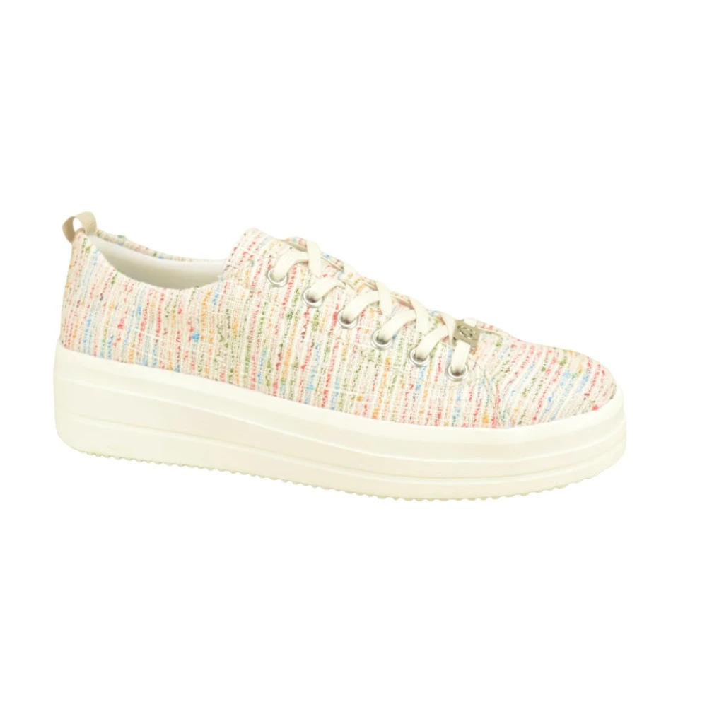 Remonte Kleurrijke Stof Sneaker Dames Schoenen Veelkleurig Multicolor