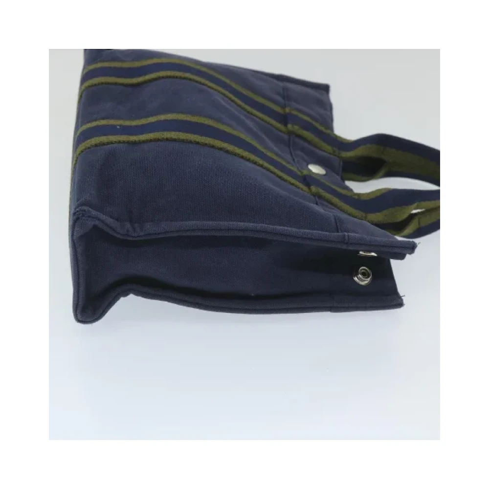 Hermès Vintage Pre-owned Cotton handbags Blue Dames