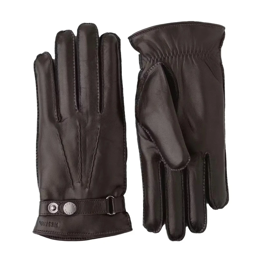 Hestra Men's Brown Gloves, 10 In, Leather Gloves For