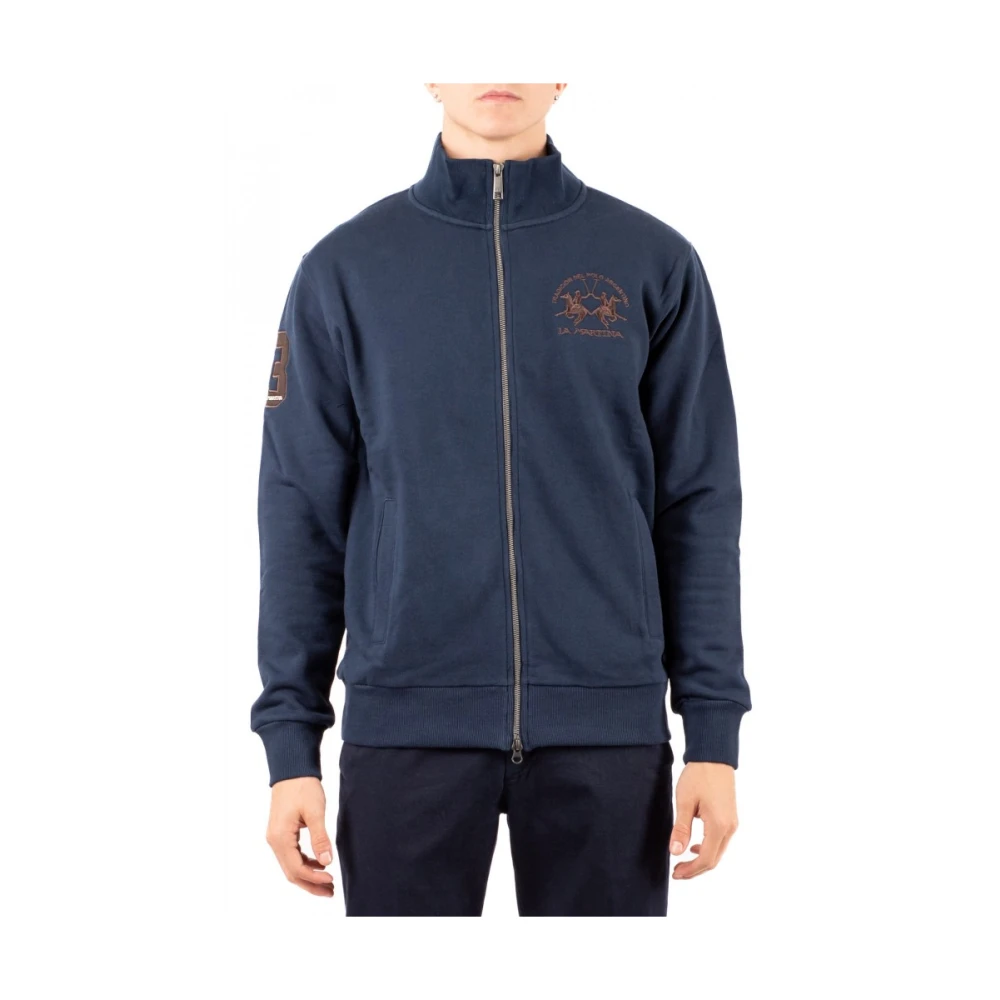 La Martina Men's Blue Mbf301fp564 Jumper - Zip-Throughs - M - Sweatshirts & Hoodies