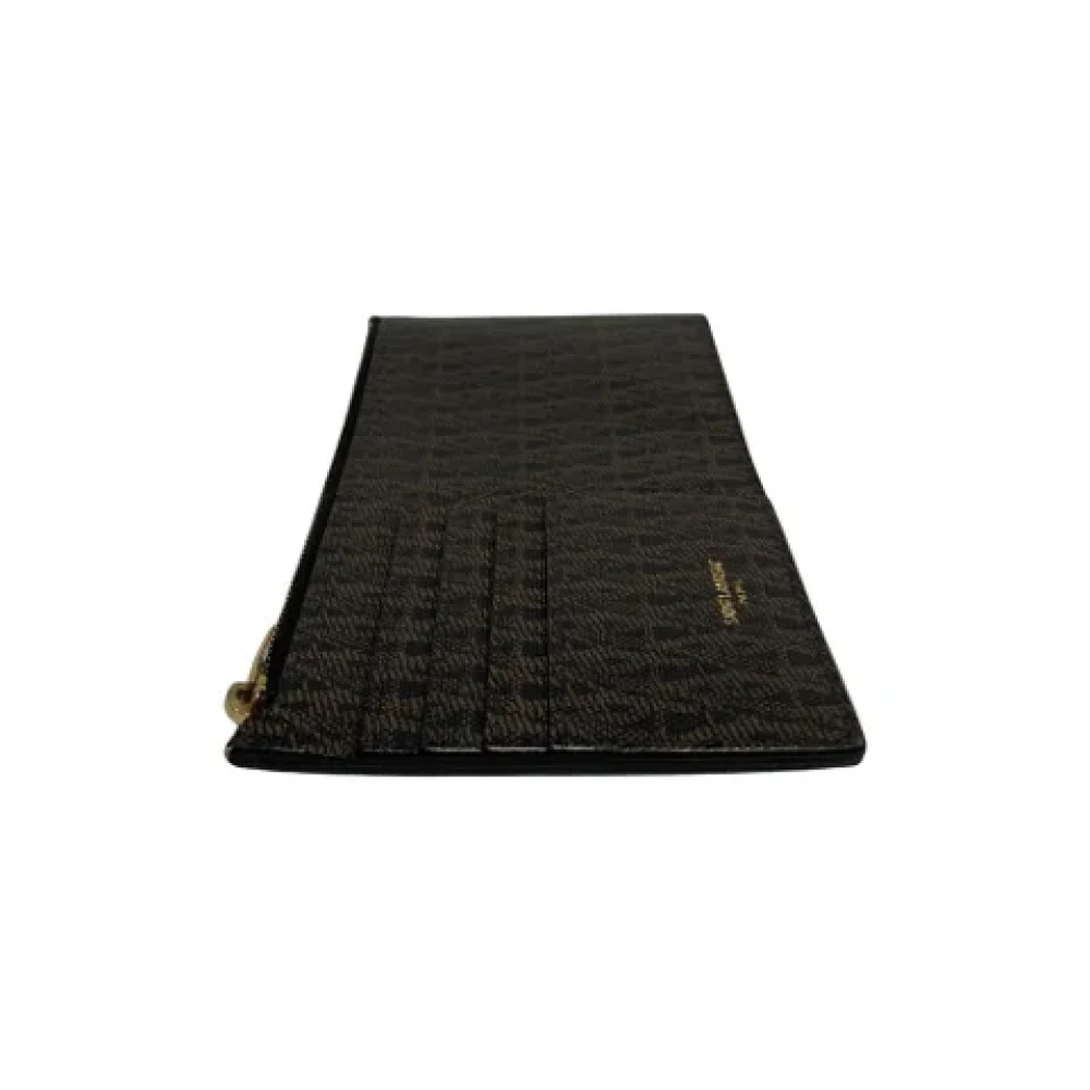 Saint Laurent Vintage Pre-owned Leather wallets Brown Dames