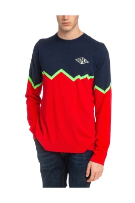 pull-homme-rouge-bleu-unito