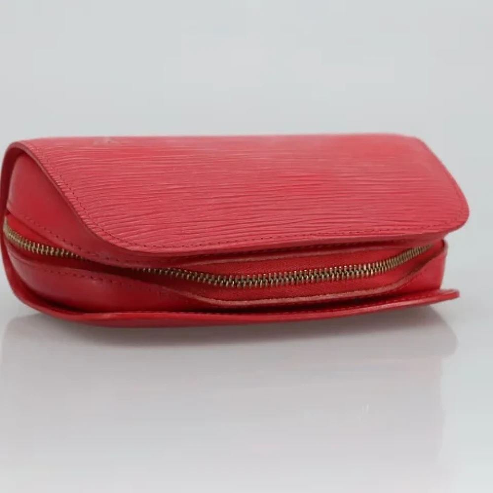 Louis Vuitton Vintage Pre-owned Leather pouches Red Dames