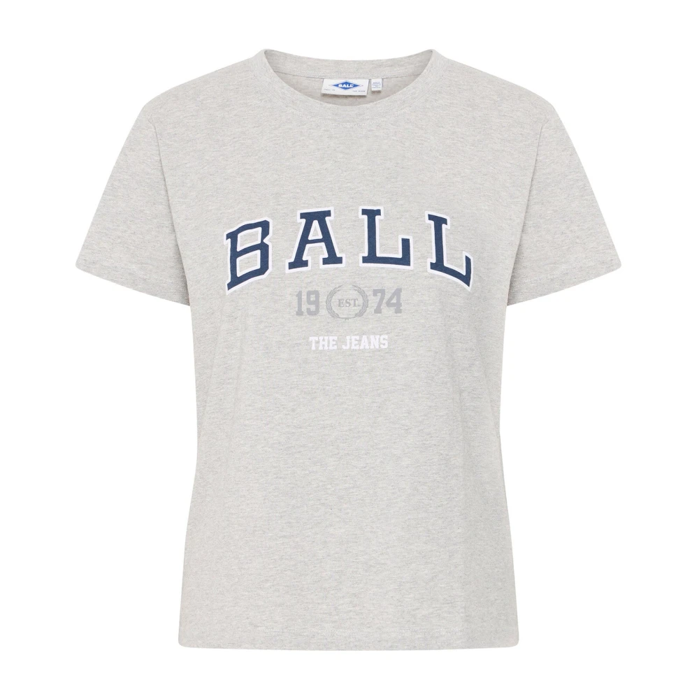 Ball Women's Gray Grey Melange T-Shirt Top Model - T-Shirts - Xs - Tops