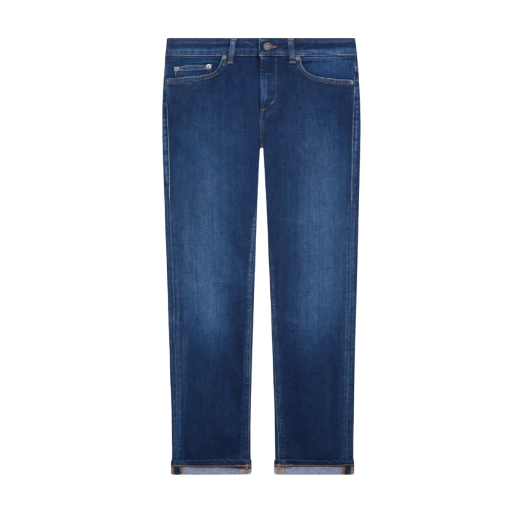 Dondup Blauwe Skinny Fit Enkel Lengte Jeans Blue Dames