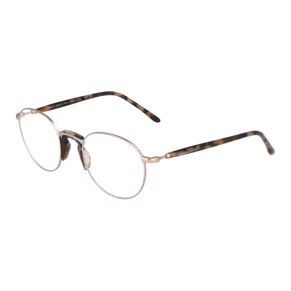 Armani Ronde Metalen Frame Bril Yellow Unisex