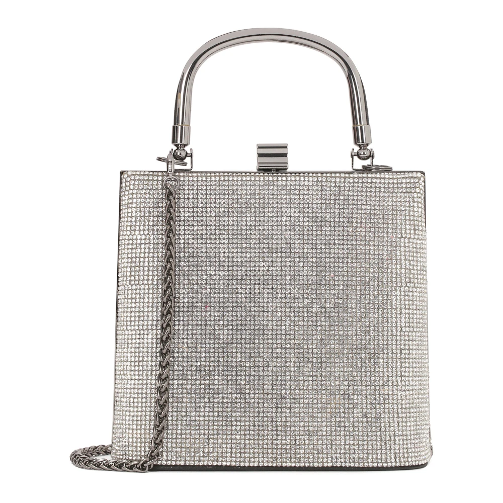Kazar Kleine elegante tas versierd met cubic zirkonia's Gray Dames