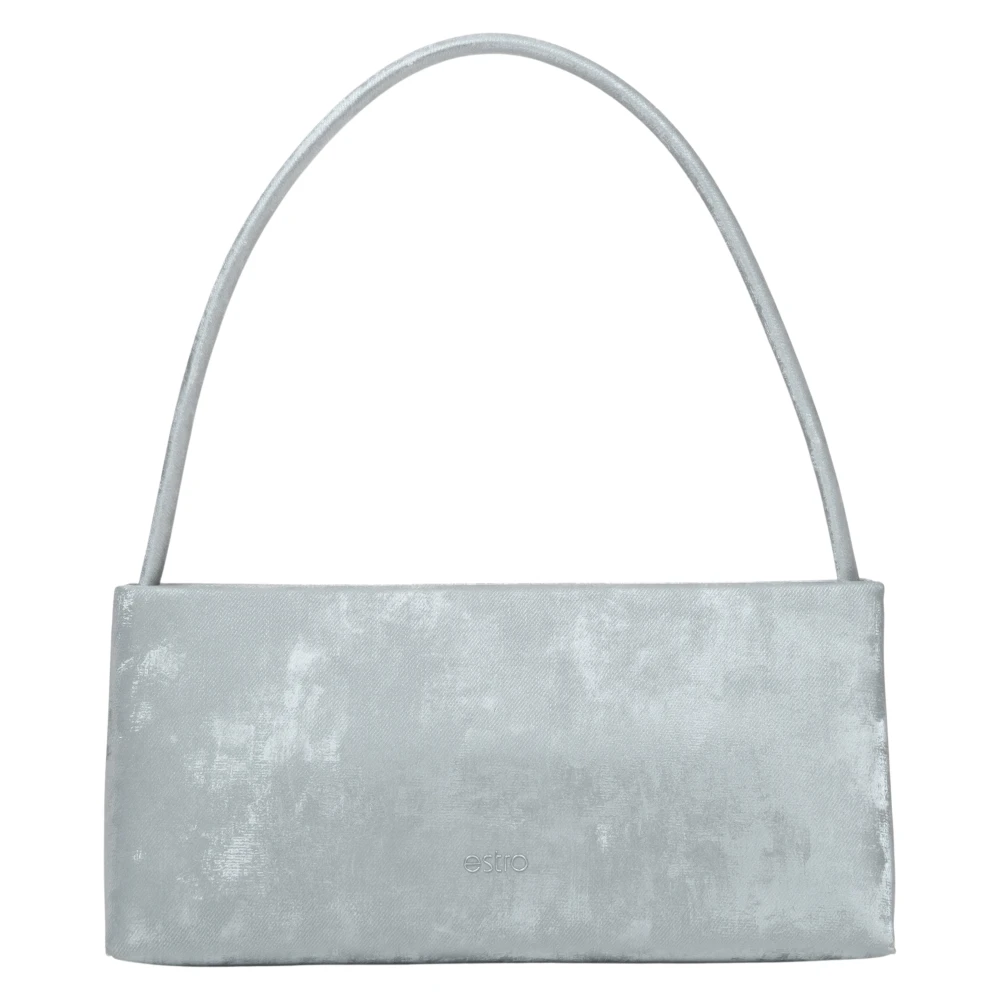 Estro Grijze Leren Schoudertas voor Dames met Marmerprint Er00115803 Gray Dames