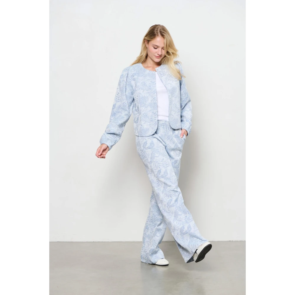 &Co Woman Wijde Broek Zomerse Stijl Blue Dames