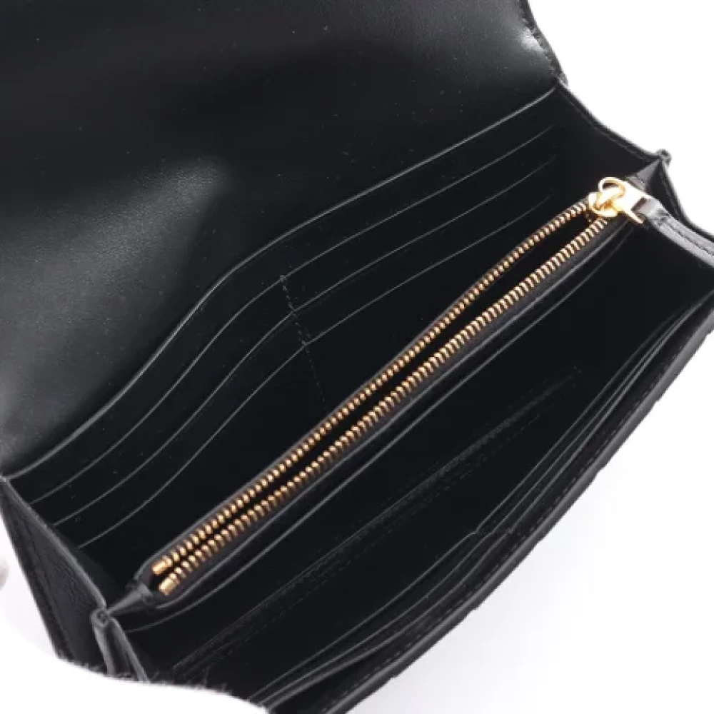 Bottega Veneta Vintage Pre-owned Leather wallets Black Dames