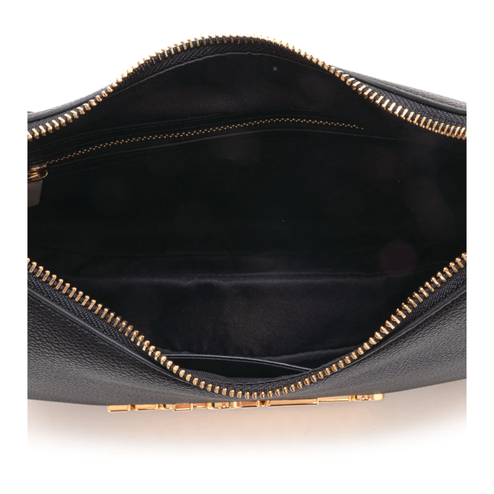 Love Moschino Halvemaanvormige tas met rits Black Dames