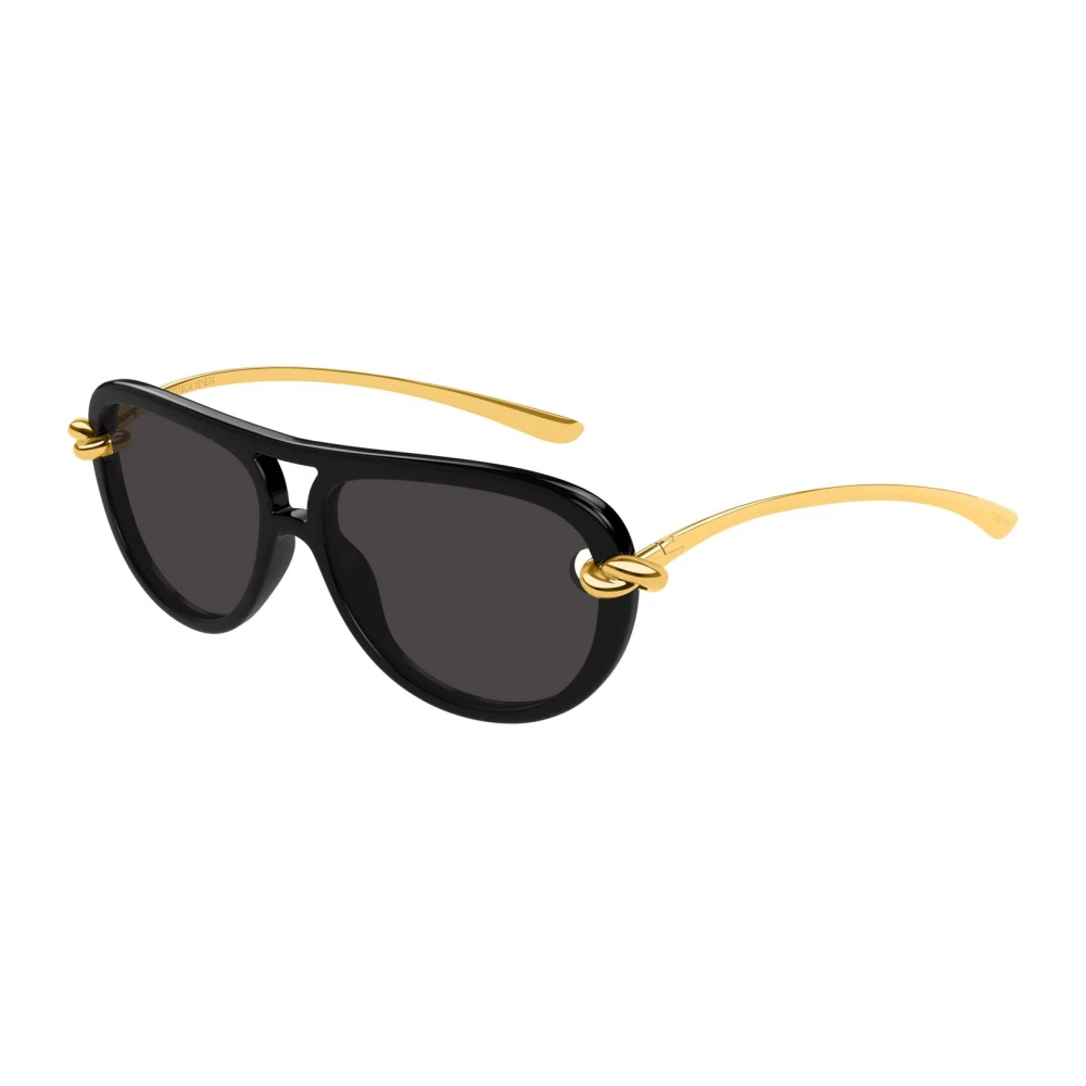 Bottega Veneta Black Sunglasses, Female, 58 Mm, Aviator Sunglasses