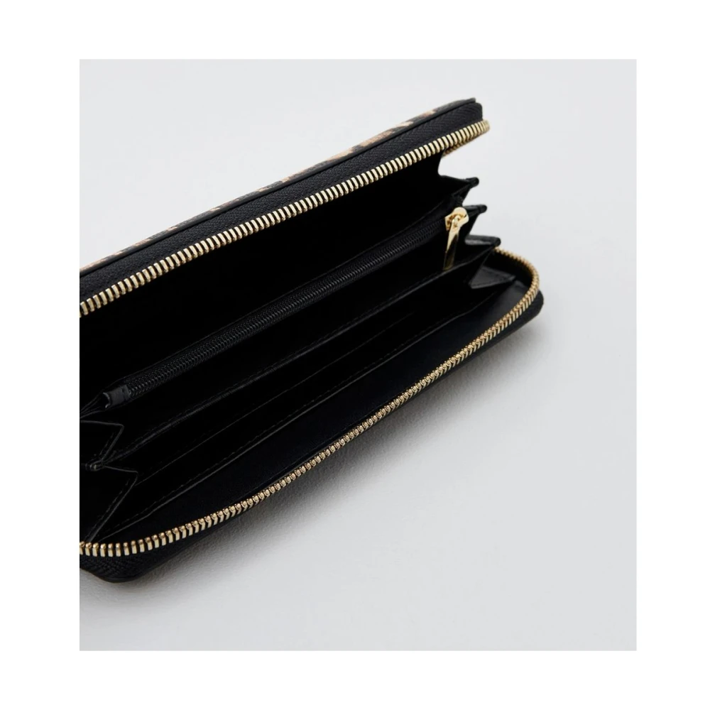 Plein Sport Elegante ritsportemonnee met gouden accenten Brown Dames