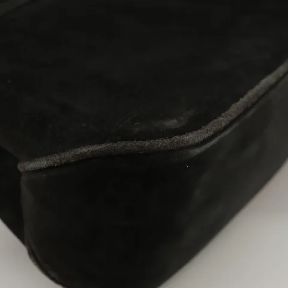 Salvatore Ferragamo Pre-owned Suede shoulder-bags Black Dames